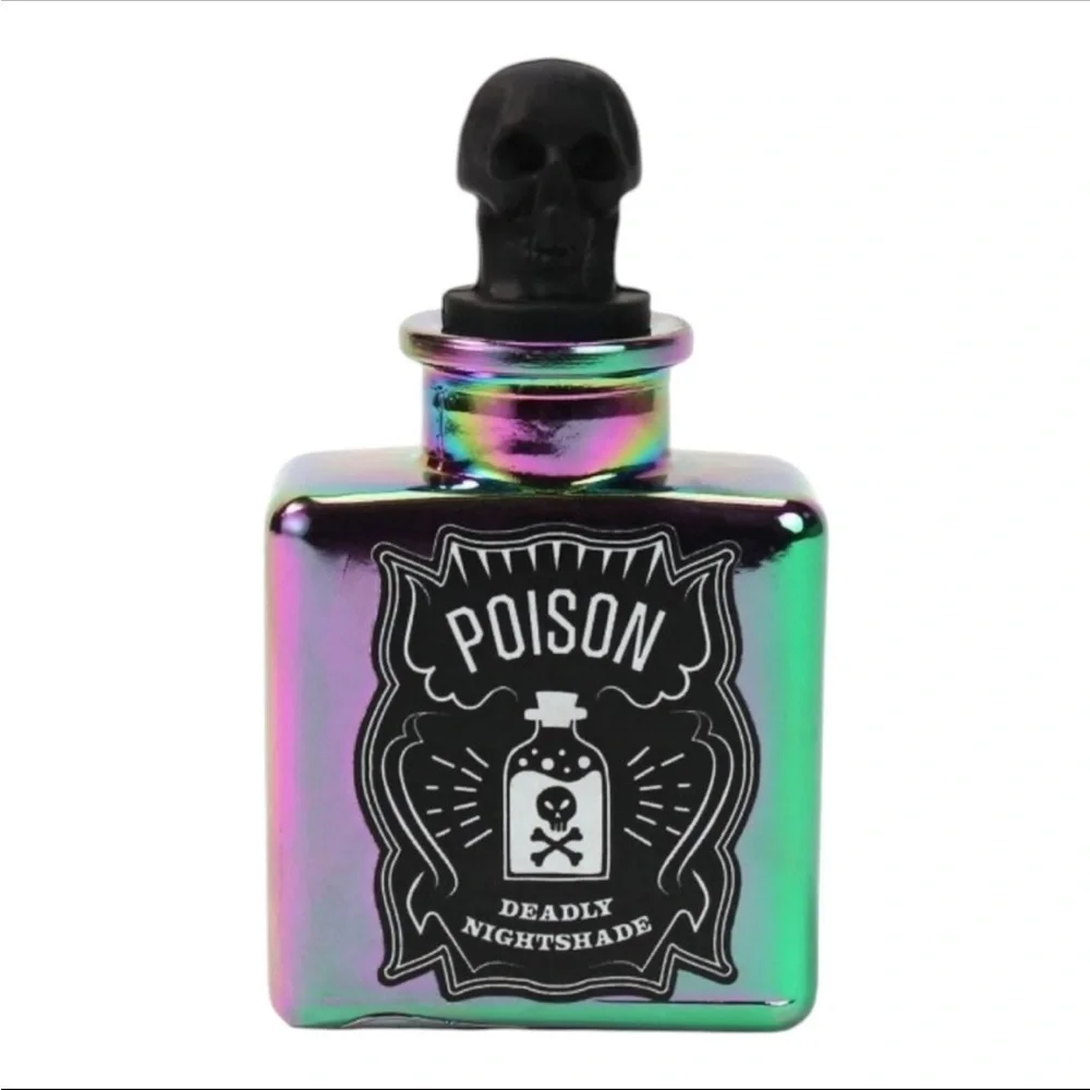 Target bullseye set of 3 Halloween Potion Bottles - Iridescent Black